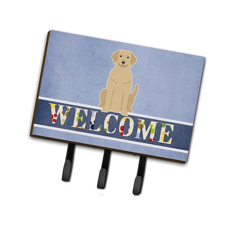 Carolines Treasures Yellow Labrador Welcome Leash or Key Holder BB5636TH68